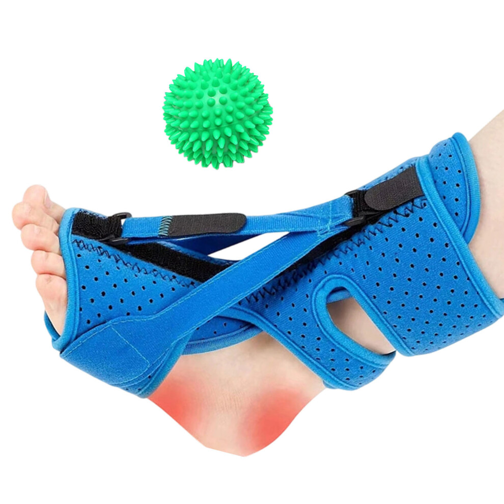 Memory Foams Night Foot Brace Featuring Massage Nodes for-Blue