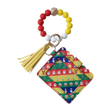 Wristlet Bracelet Keychain Wallet Credit Card Holders-Yellow
