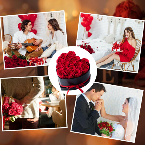 Forever Flowers σε Πολυτελές Κουτί Δώρου, Τριαντάφυλλα Μακράς Διάρκειας με Σύμβολο 2