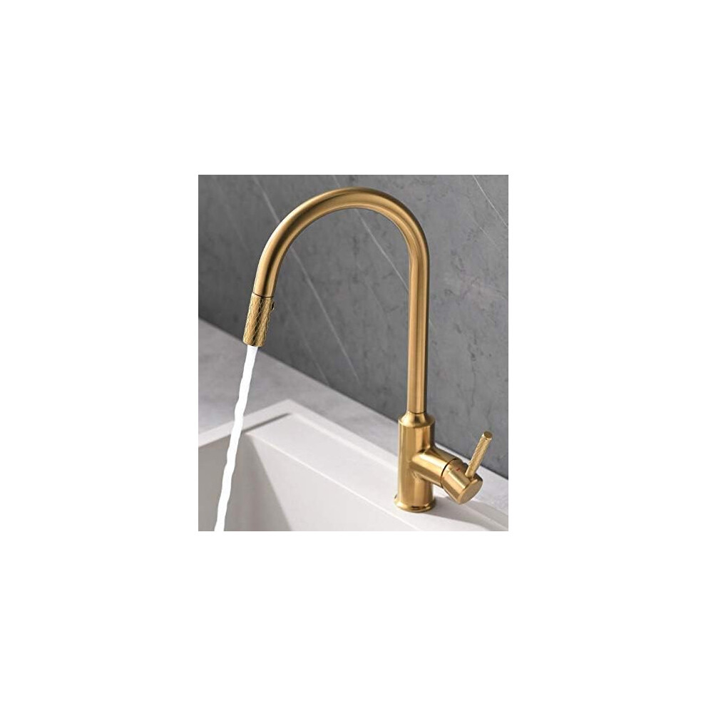 Lead-Free Stainless Steel Kitchen Faucet, Spot-Free Finish Maintains A Fresh Appearance, Solid Brass Construction Ensures Longevity, Easy Installation 9061222322814