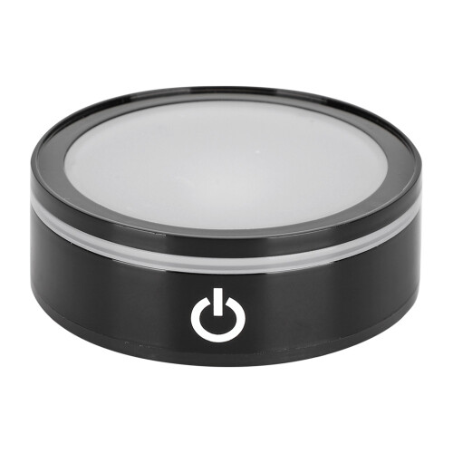 LED-Basis, Kristall, Schwarz, flach, Touch, 1