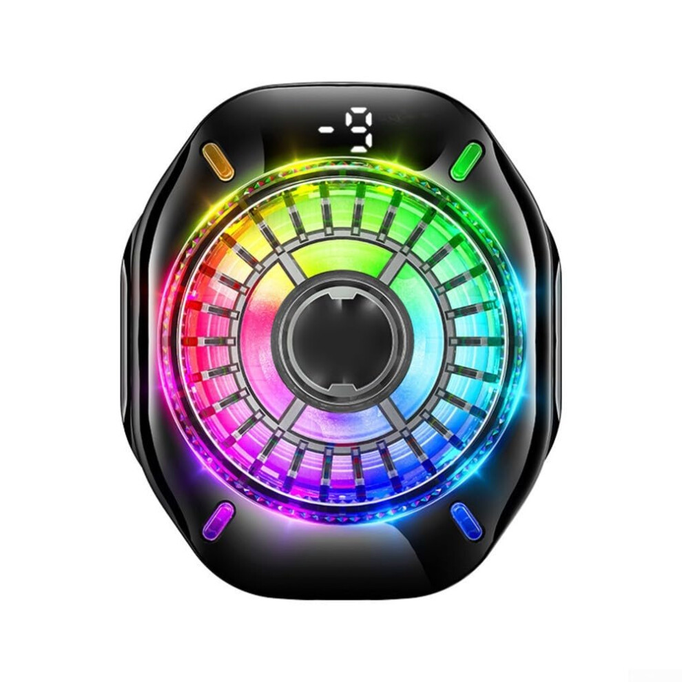 Mobile Gaming Cooling Fan With Rgb Lights And Clip On For Smartphones And Tablets 9105992773497