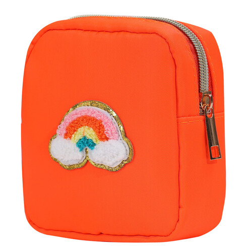 Sacs à cosmétiques mignons, sacs de-arc-en-ciel orange
