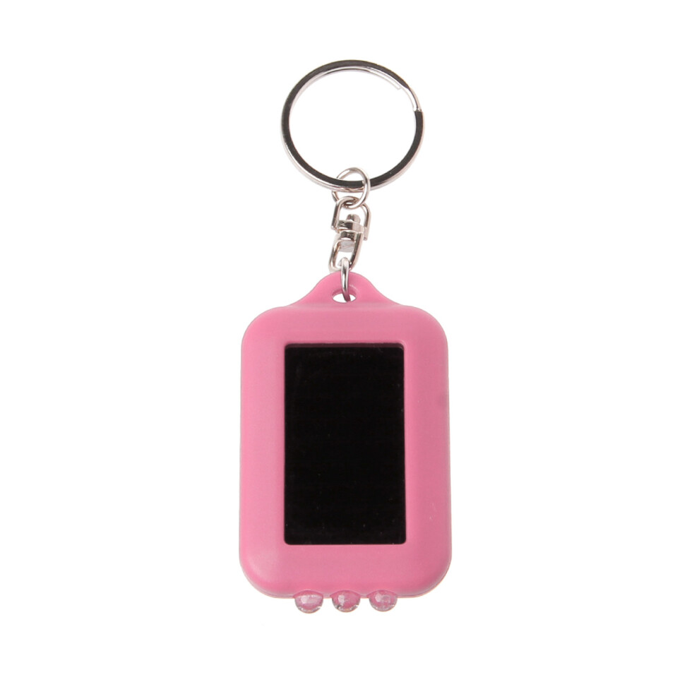 Solar Led Keychain Torch Portable Solar Torch Led Keyring-Pink 7696000878522
