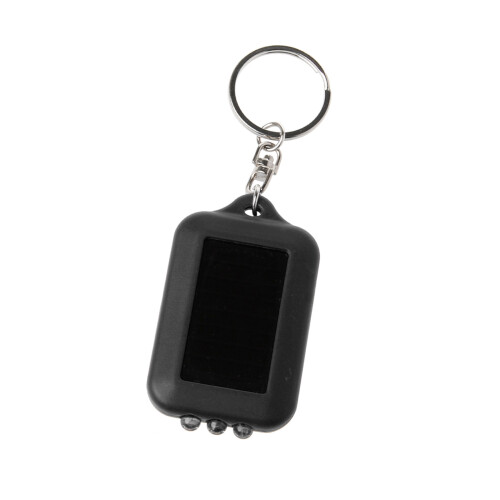 Convenient Solar LED Keychain Torch Solar LED Key Holder-Black