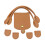 DIY Leather Bag Knitting Set Shoulder Strap Top Zipper-khaki 1