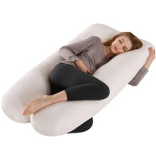 Full Body Maternity Support Pillow for Pregnant Women, Pregnancy Pillow with Washable Velvet Cover and Replaceable Cover, Ergonomic Design for Lumbar