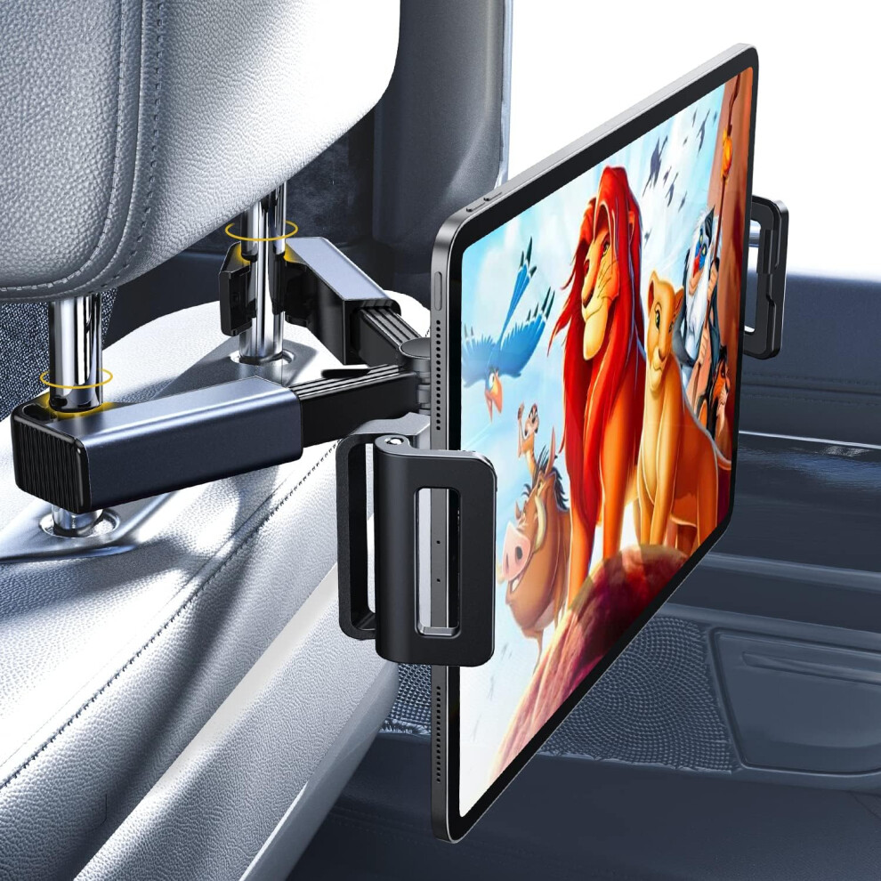 Adjustable Height Car Mount Headrest, Compatible Headrest Rods & Best Viewing Angle For Tablet Ipad Holder, Back Seat Travel Accessories 9198585635159