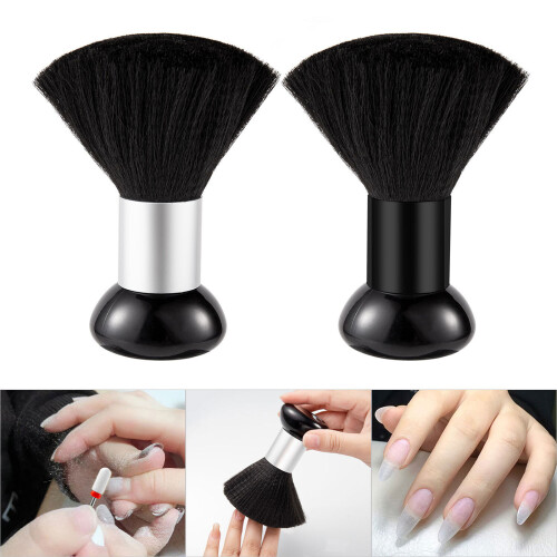 Brosse de balayage de cheveux, plumeau de cou, brosse de-Argent 2