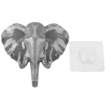 Cârlig decorativ de perete cu cap de elefant, lucrare fină cu o notă de safari