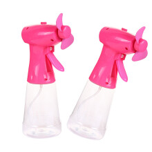 Handheld Cooling Fan Misting Sprayings Fan Quiet For-Rose red