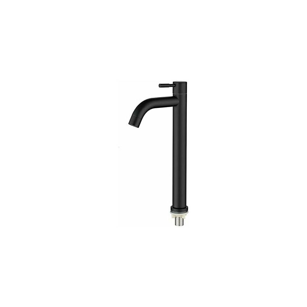 Matte Black Bathroom Vessel Sink Faucet, Lead Free Ensuring Family Safety, High Sealing Ceramic Cartridge Prevents Leaks 9466005065436