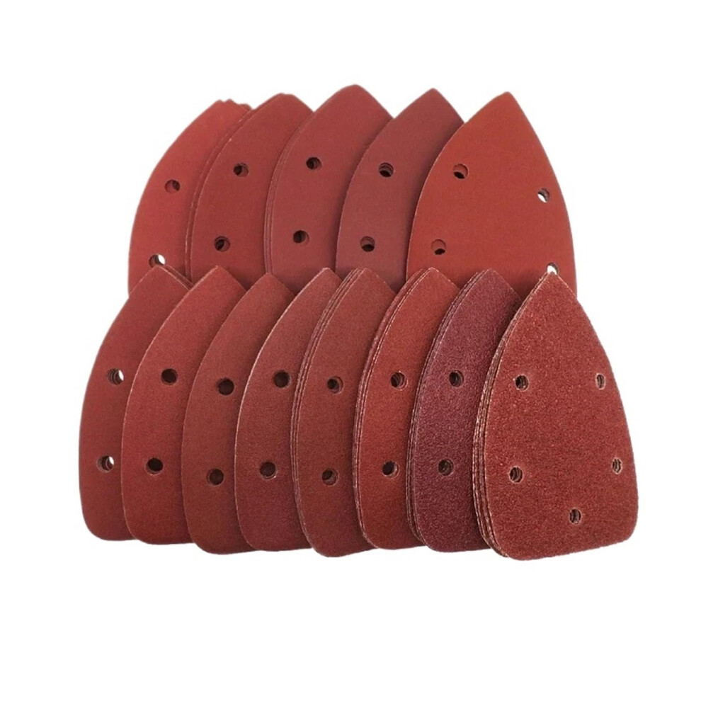 Sanding Pads 140 X 98 Mm 5Hole Triangle Red Sandpaper Hook Loop 401000 Grits Abrasive Sanding Disc For Wood Furniture 9067246268855