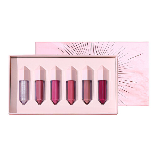 6 Colors Lip Gloss Set Smudgeproof Long Wearing Hydrating-A