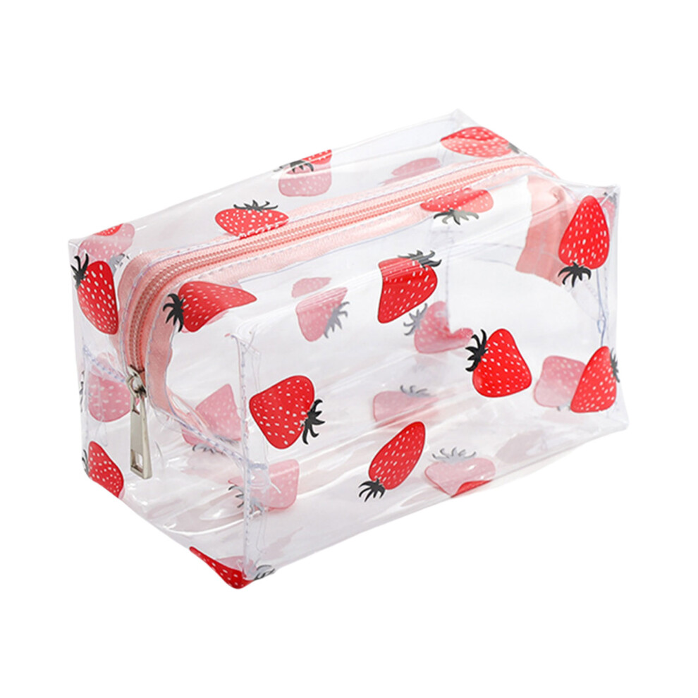 Essential Clear Cosmetic Bag Fashionable PVC Travel-strawberry