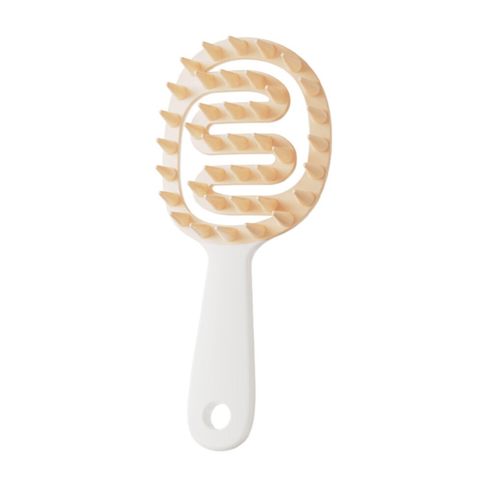 White Practical Hair Comb Hair Shampoo Brush Scalp Massager
