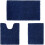 Σετ χαλιών μπάνιου εξαιρετικά μαλακά σενίλ, 3 τεμάχια πολυτελή βελούδινα χαλάκια 1