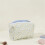 Spacious Soft Cotton Cosmetic Pouches With Quilted-Yellow 5