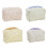 Spacious Soft Cotton Cosmetic Pouches With Quilted-Yellow 3
