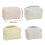 Spacious Soft Cotton Cosmetic Pouches With Quilted-Yellow 2