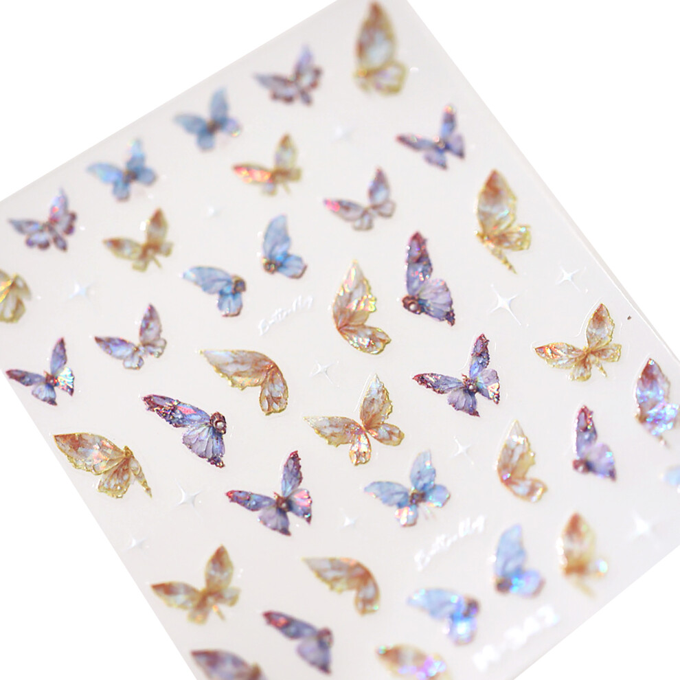 Self-Adhesive Nail Sticker Butterfly Nails Art Sticker-M 342