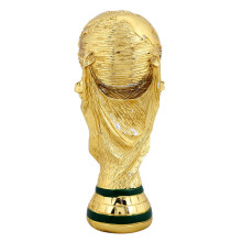 Trofeu de fotbal din rășină cu design gol, cupă cu finisaj placată cu aur, design elegant, lucrat manual, cu aspect strălucitor, pentru fanii