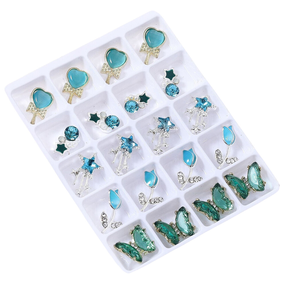 Mixed Shape Nail Rhinestones 3D Bows Nail Charms Mixed-XS04
