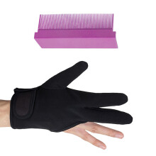 3 Finger Design Glove and Comb For Hair Styling Tools-Purple