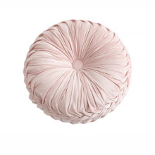 Pernă decorativă rotundă multifuncțională, cu atingere moale, pernă decorativă pentru casă, pentru living, dormitor, design plisat din catifea