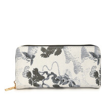 Slim Cultural Motif Multi Compartment Wallet With-Black