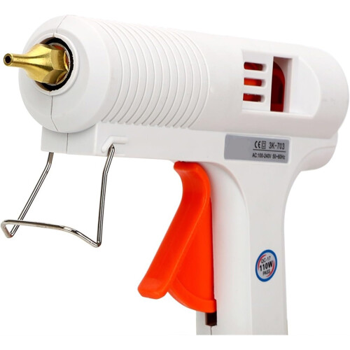 Hot Melt Glue Gun 110W Temperature Adjustable 11mm Muzzle Diameter White Craft and  Tool 2