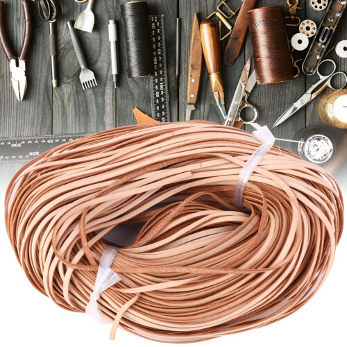Manuelle DIY Flache Leder Schnur 100m Lange 2