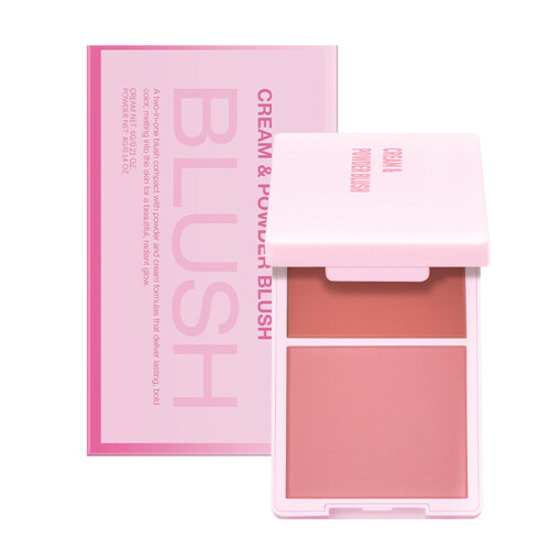 2 in 1 Cream and Powder Blush for Creating Dimensional and- 1
