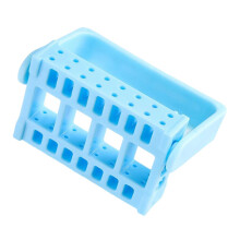 Plastic Nail Drill Bit Holder with Non Slip Base for Salon-Blue