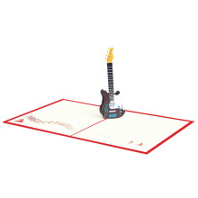 Musiker Geschenke3d Karte, 1StüCk3d Pop-Up Gitarre Adventskalender Gitarre,Gitarre