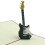 Musikerpresenter 3D-kort, 1 styck 3D Pop-Up gitarr adventskalender gitarr, gitarr 6
