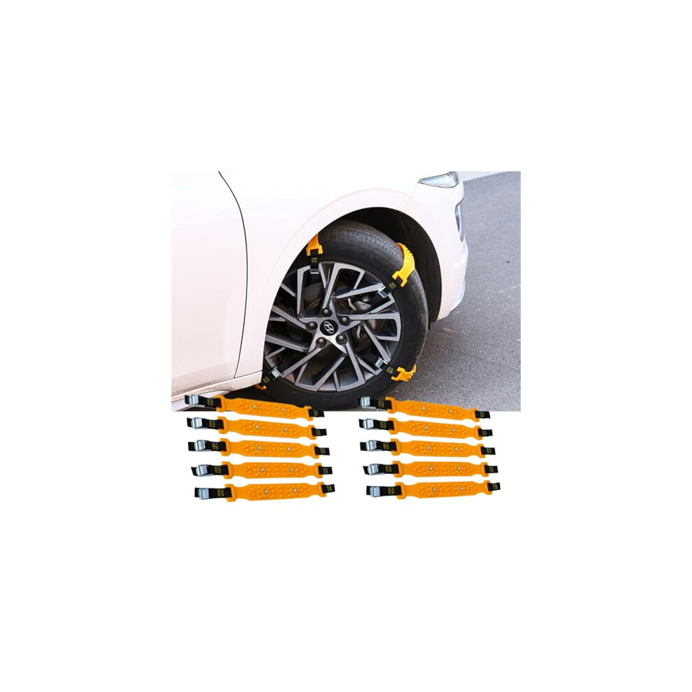 Car Snow Chains 5Pcs Universal 175275Mm Tires Antislip Winter Tire Chain Belt For Cars Suvs Trucks 9323874398082