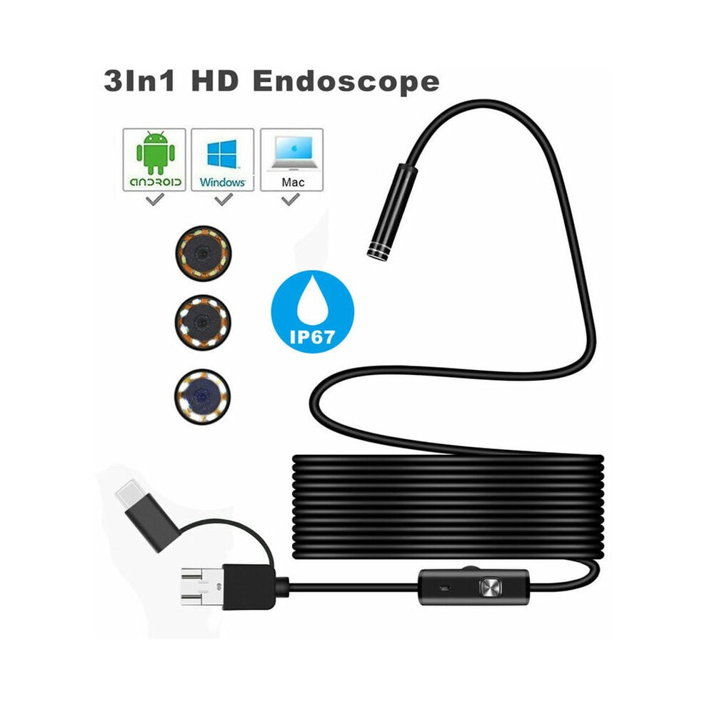 The Ultimate Inspection Solution, High Definition Camera For Crystal Clear Imagery, Ip67 Waterproof Endoscope With Multiple Interfaces For Broad Compa 9198585986220