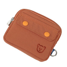 Stylish Wear Resistant Card Holder Closure Protection-Brick red