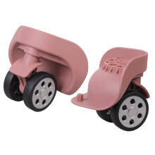 Dubbele rij kofferwielen Bagage zwenkwielen DIY-Rose goud