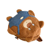 Leuke cartoon schoudertas pluche crossbody tas Mooie beer-bruin