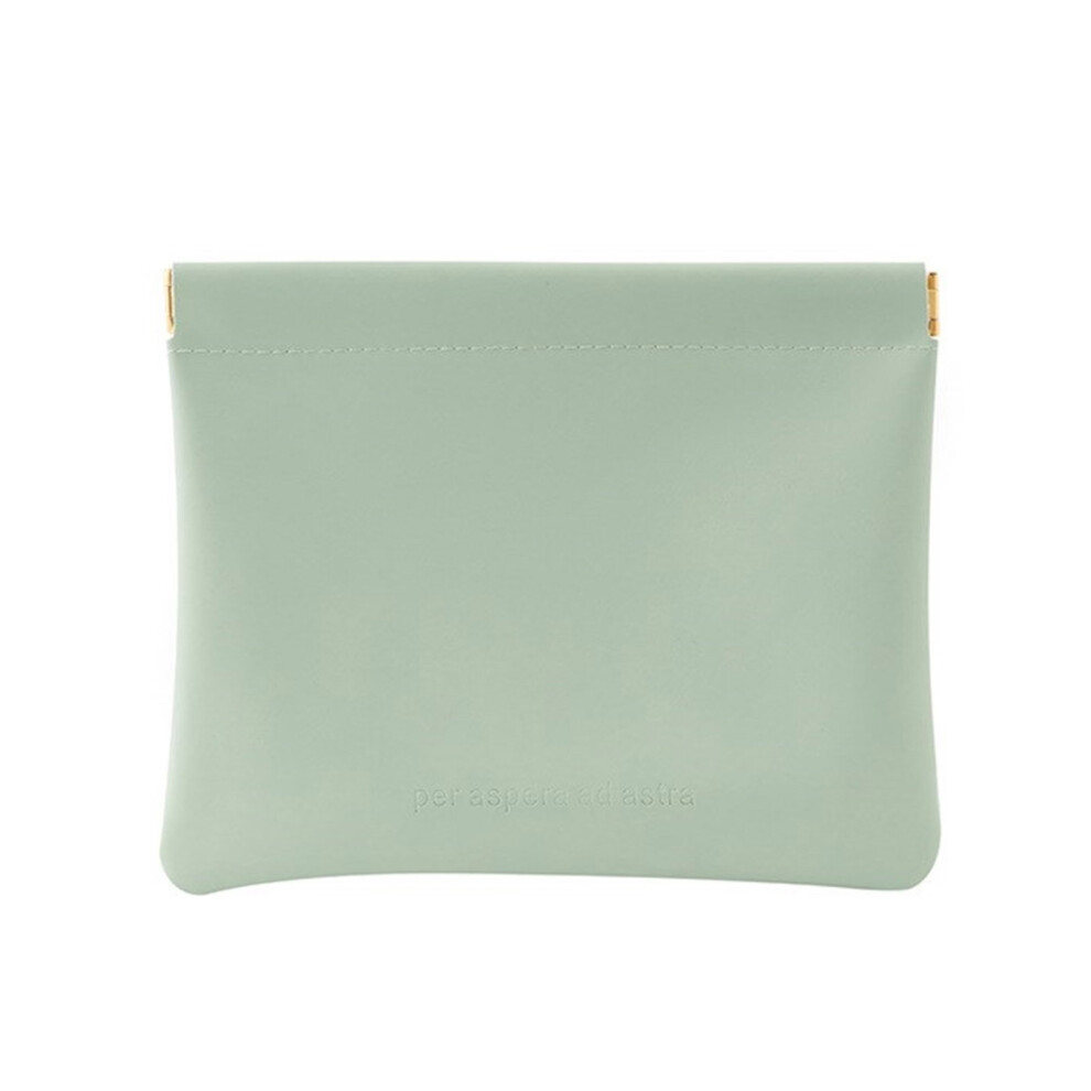 PU Leather Cosmetic Pouches Small Makeup Bag-Green storage bag