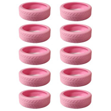10 stuks duurzame siliconen wielbeschermer voor reistassen-Roze