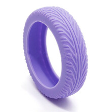 8Pcs Trolley Box Caster Cover Wheels Protector Luggage-Purple S