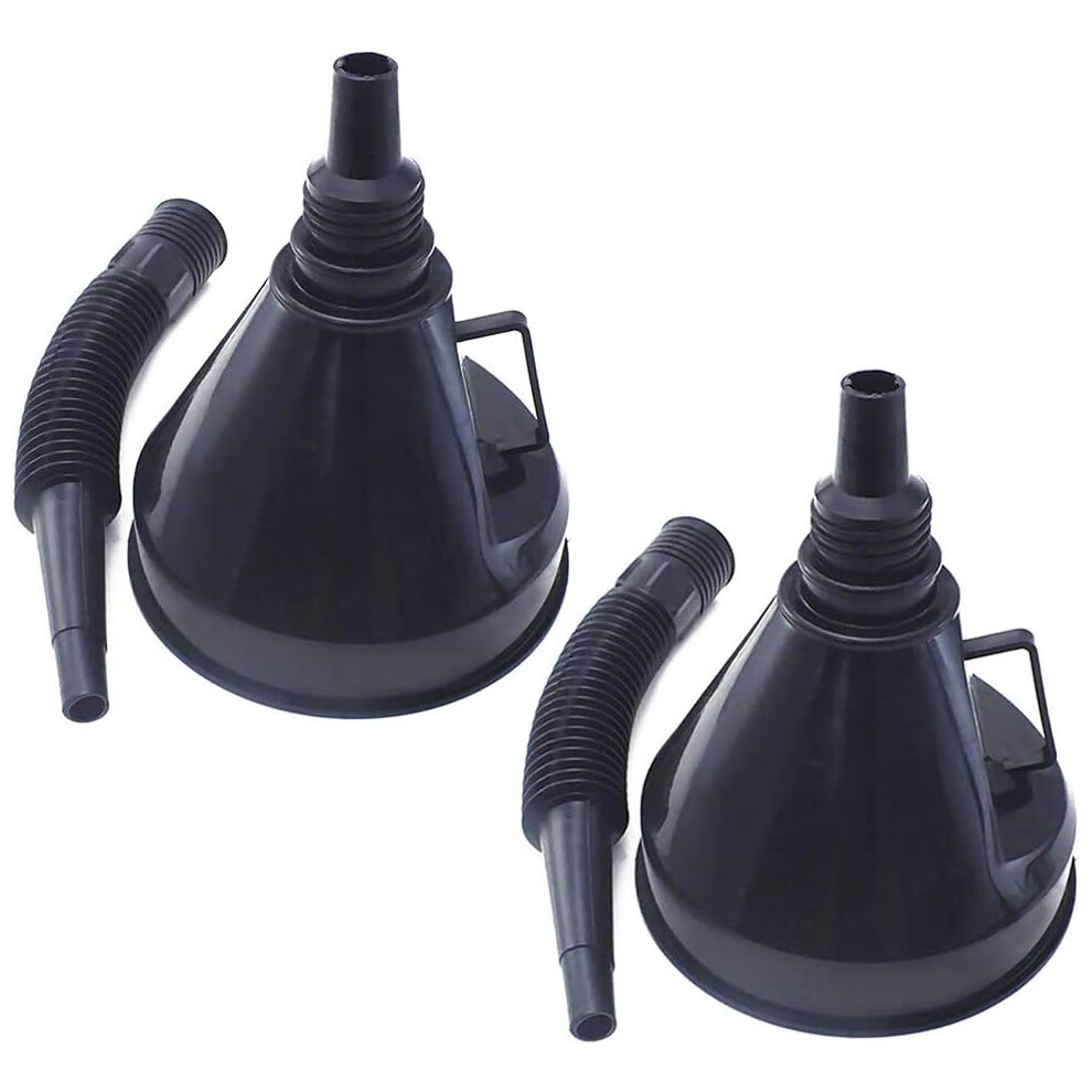 Non-Spill Anti-Splash Automotive Funnel For Cars Motorcycles, Wide Mouth Facilitates Quick Filling, Chemical Resistant Polyethylene Ensures Durability 9153484553591