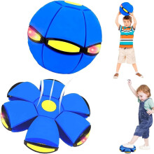 Bola Mágica, Bola Quicante Mágica para Crianças - Dual Forma Comutável Livremente, com 6 Luzes (Azul)