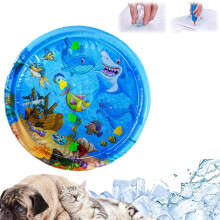 Tappetino sensoriale d'acqua per animali, spesso, con pesci, per comfort fresco, vaschetta gonfiabile