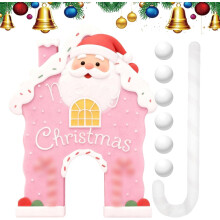 Set gioco Golf Gingerbread Candy Cane 2026, mini campo golf con mazza candy cane e palline, kit divertente Natale, per famiglia (1 pezzo)
