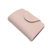 Stijlvolle leren kaarthouder, portemonnee, kaartopslag,-Roze