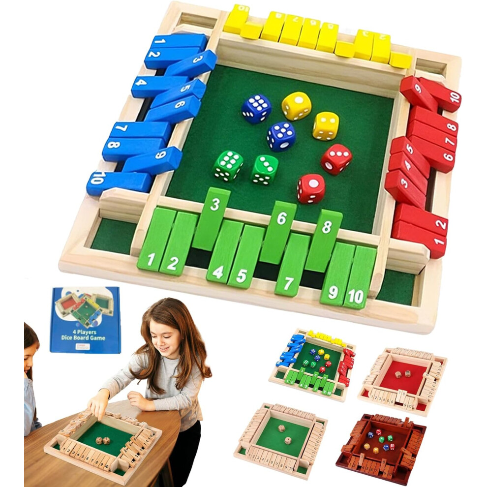 Gra "Zamknij PudełKo" - Drewniana Plansza Do Gry W KośCi, Ulepszona, Poprawia Matematykę, Kolorowa-image